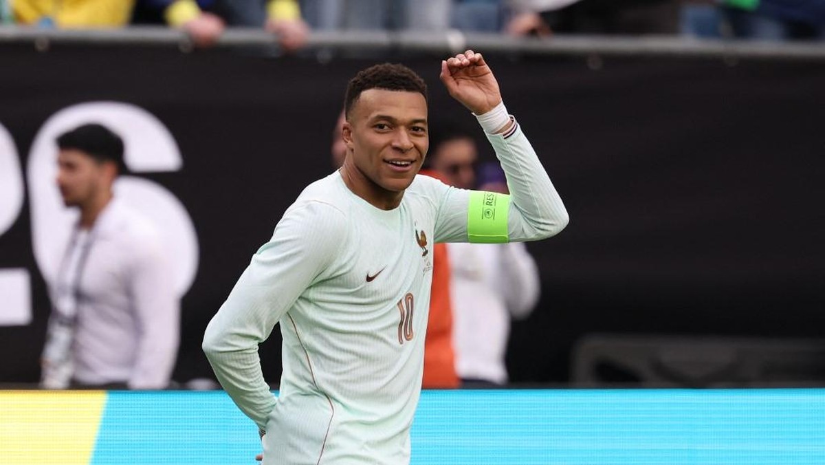 Kylian Mbappe di laga Brasil vs Prancis. (Foto: AFP/FRANCK FIFE)