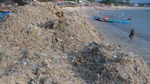 Sampah Kiriman Menggunung di Pantai Kedonganan, Ganggu Wisata Bali