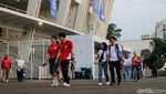 Suporter Timnas Indonesia Serbu GBK Saat FIFA Series
