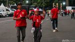 Suporter Timnas Indonesia Serbu GBK Saat FIFA Series