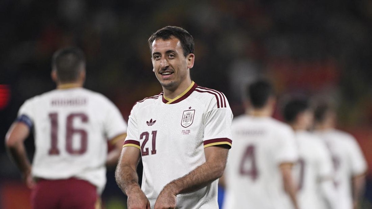 Mikel Oyarzabal gacor betul bareng Timnas Spanyol. (REUTERS/Pablo Morano)