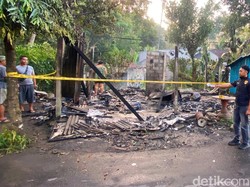 Lupa Matikan Kompor, Warung di Karangasem Ludes Terbakar