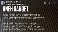 Anji Merasa Aneh: Biasanya Gampang Nangis, tapi Kok Ibu Meninggal Gak Nangis?