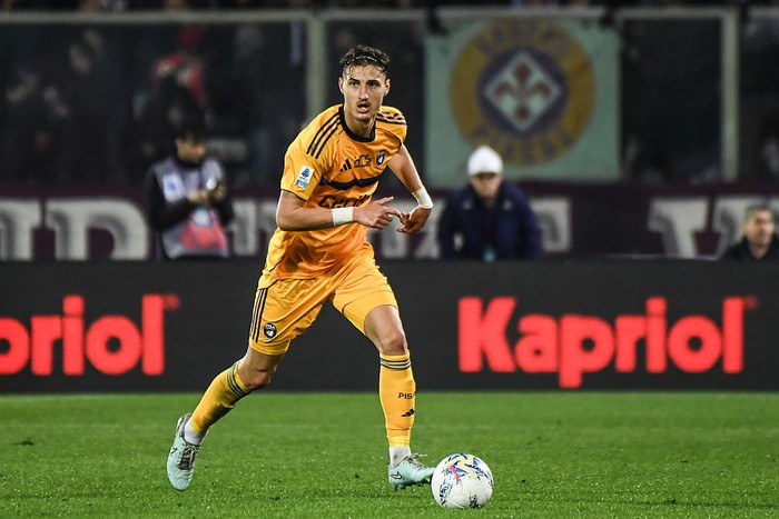 FLORENCE, ITALY - FEBRUARY 23: Rosen Bozhinov of Pisa SC during the Serie A match between ACF Fiorentina and Pisa SC at Artemio Franchi on February 23, 2026 in Florence, Italy. (Photo by Ivan Romano/Getty Images)