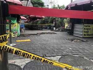 Saluran Limbah di Teras Malioboro Jogja Meledak, 3 Wisatawan Terluka