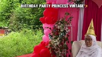 Viral! Nenek 86 Tahun Gelar Pesta Ultah bak Bocil, Temanya Princess