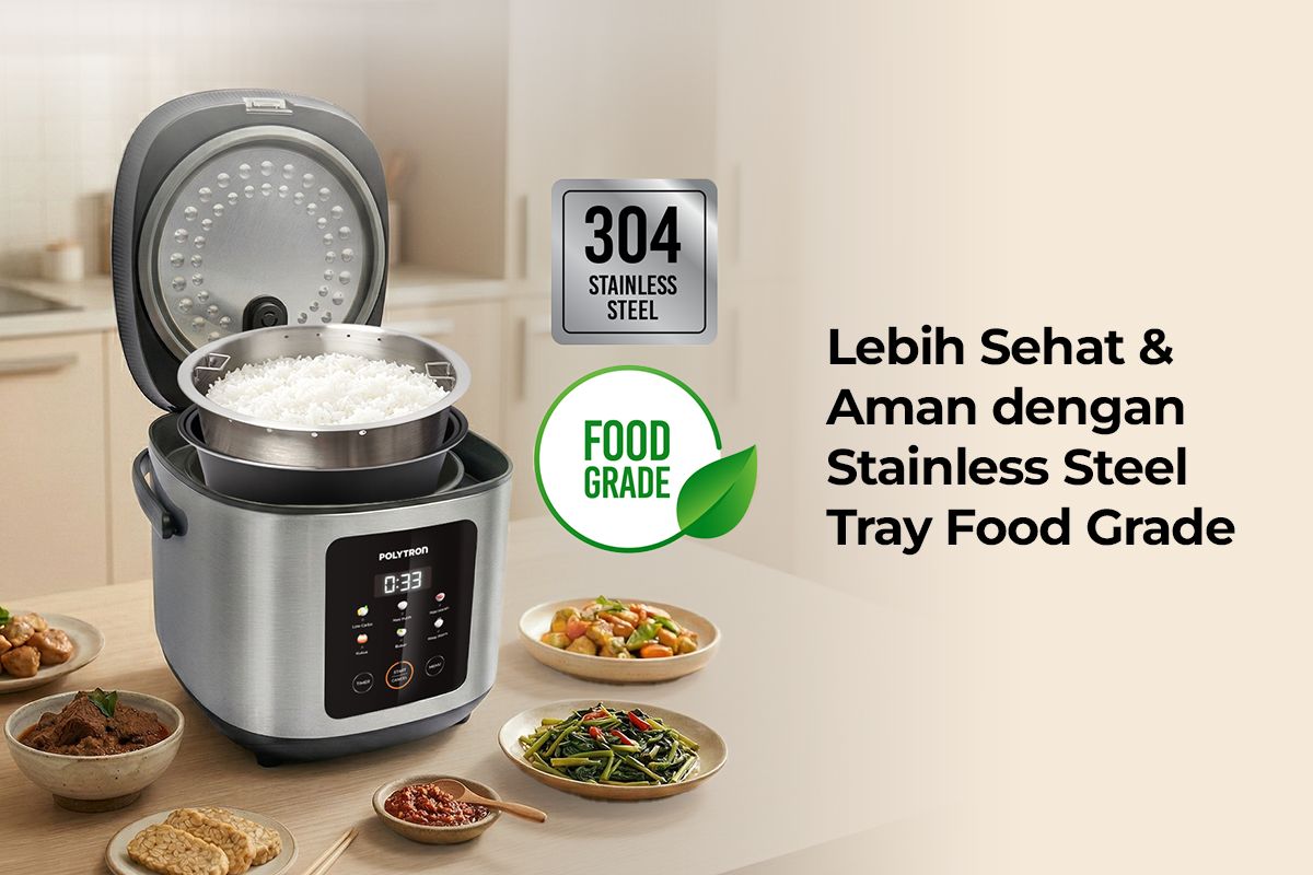 Polytron hadirkan Rice Cooker Low Carbo untuk memasak nasi rendah karbo dan tidak mudah basi hingga 48 jam