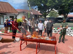 Barang Bukti 36 Perkara di Parepare Dimusnahkan, Dominan Sabu-Tembakau Gorilla