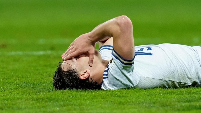 Soccer Football - FIFA World Cup - UEFA Qualifiers - Finals - Bosnia and Herzegovina v Italy - Bilino Polje Stadium, Zenica, Bosnia and Herzegovina - March 31, 2026 Italys Pio Esposito reacts after missing a chance to score REUTERS/Matteo Ciambelli 