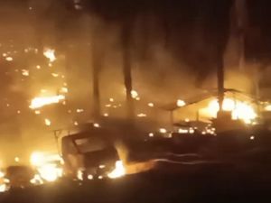 Sumur Minyak Diduga Ilegal di Muba Terbakar