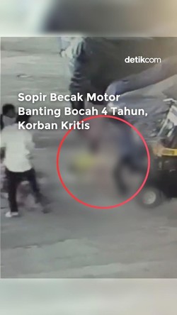 Video: Sopir Becak Motor Banting Bocah 4 Tahun, Korban Kritis