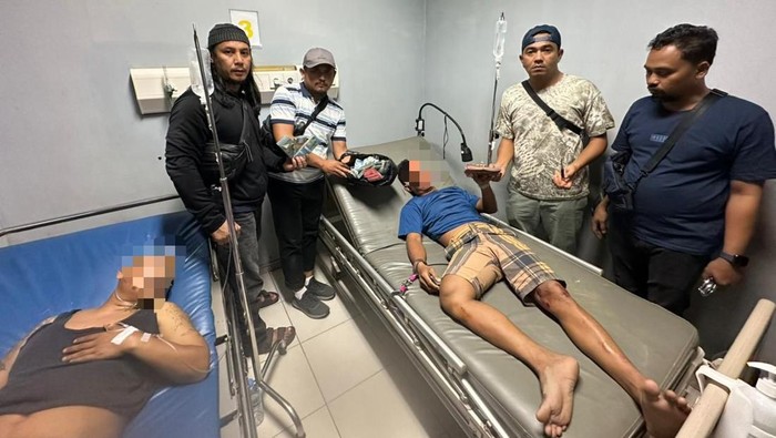 Kedua pelaku pecah kaca di Pangkalpinang terbaring di rumah sakit.