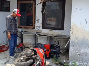 Tertangkap Basah, Pencuri Motor Babak Belur Dihajar Massa