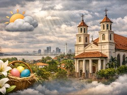 Cuaca Surabaya di Hari Paskah, Berawan dengan Suhu Hangat