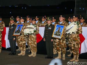 Tiga Prajurit TNI Gugur di Lebanon Dipulangkan