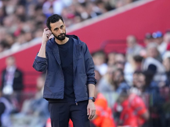 MALLORCA, SPAIN - APRIL 4: Alvaro Arbeloa head coach of Real Madrid reacts during the LaLiga EA Sports match between RCD Mallorca and Real Madrid CF at Estadio de Son Moix on April 4, 2026 in Mallorca, Spain. (Photo by Jose Hernandez/Anadolu via Getty Images)