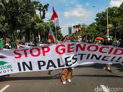 Aksi Solidaritas Palestina Menggema di CFD Jakarta