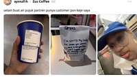 Bujuk Pacar yang Ngambek, Pria Ini Minta Maaf Lewat Gelas Minuman