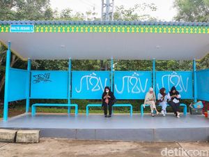 Halte Baru di Sawangan Tercoreng Aksi Vandalisme