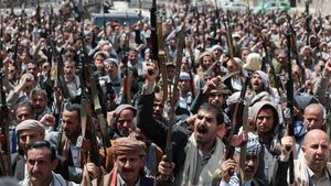 Pendukung Houthi Turun ke Jalan, Tunjukkan Dukungan ke Iran