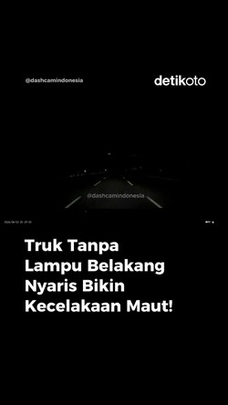 Video Truk Tanpa Lampu Belakang Nyaris Bikin Kecelakaan Maut!