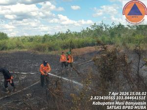 Lahan Mineral 0,5 Hektare Terbakar, Muba Siapkan Status Siaga Karhutla