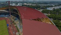 Rehabilitasi Stadion Wibawa Mukti Dikebut Pascaputing Beliung