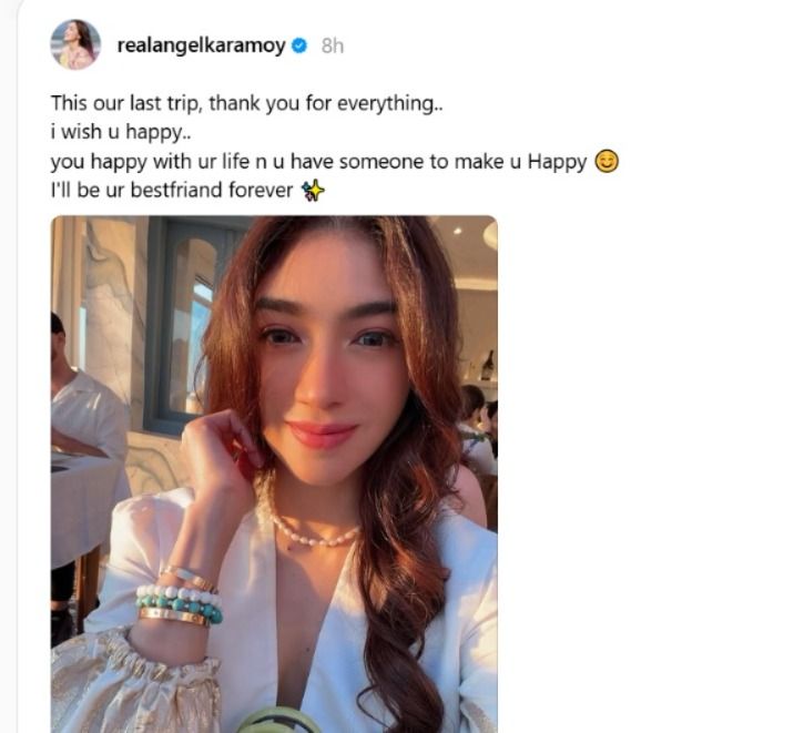 Angel Karamoy isyaratkan putus dengan Gusti Ega