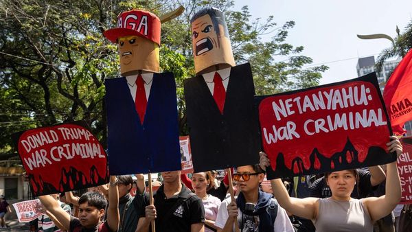 Aksi Protes di Manila Soroti Konflik AS-Israel dengan Iran