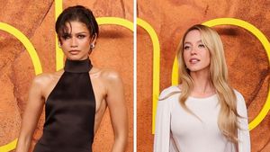 Foto: Adu Gaya Zendaya dan Sydney Sweeney di Premier Euphoria 3, Dikabarkan Tak Akur