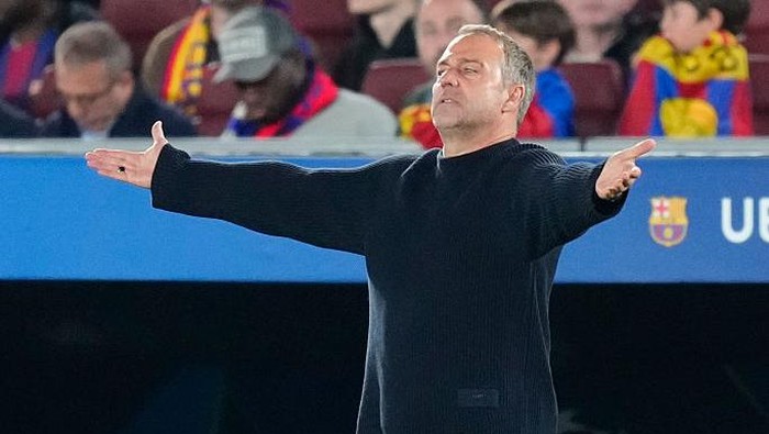Pelatih Barcelona Hansi Flick.