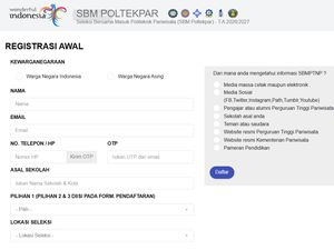 Pendaftaran Poltekpar 2026, Jadwal, Syarat hingga Biaya