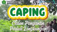 Viral Caping, Calon Pengantin Peduli Lingkungan Lepas Bibit Ikan ke Sungai