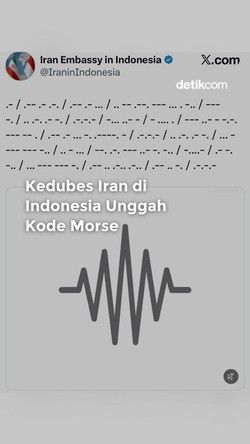 Video: Kedubes Iran di Indonesia Unggah Kode Morse