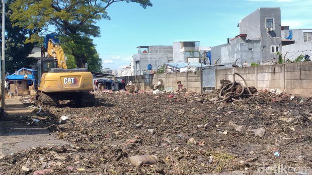 Kondisi terkini Pasar Kramat Jati nan sudah bersih dari tumpukan sampah (Kurniawan Fadilah/detikcom)