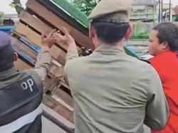 Viral Penjual Buah di Jalan Raya Bogor Jaktim Ngamuk Saat Penertiban Satpol PP