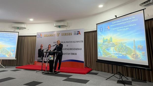 Sambutan dan Program Kerja Ketua umum  IA ITB KALTIM terpilih. Foto Dok:  IA ITB KALTIM