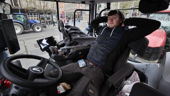 Petani Ngamuk Blokir Jalan Gara-gara BBM Mahal Friday April 10, 2026. (Photo by Liam McBurney/PA Images via Getty Images)