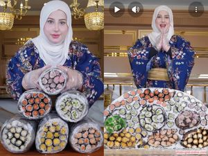 Tasyi Athasyia Bikin Sushi Megalodon, Habiskan 2 Karung Beras!