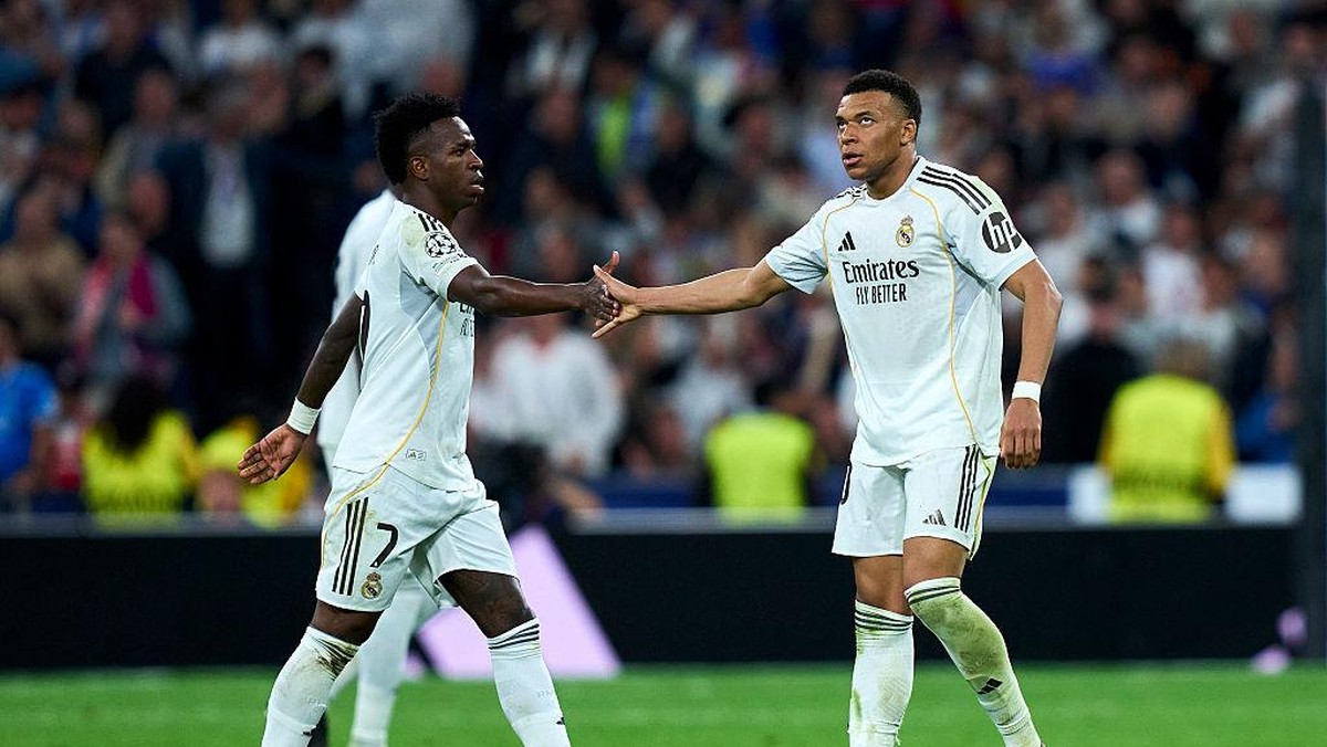 Kylian Mbappe dan Vinicius Junior tidak bisa main bareng? (Getty Images/Diego Souto)