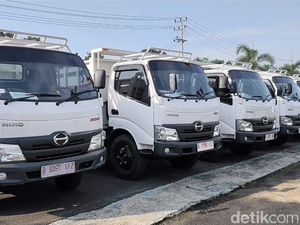 Penampakan 23 Truk untuk Koperasi Merah Putih di Indramayu