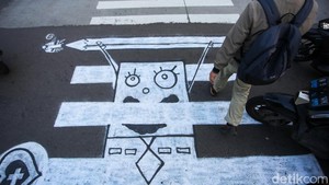 Zebra Cross Cideng Digambar Ulang Warga, Aksi Swadaya Ini Jadi Sorotan