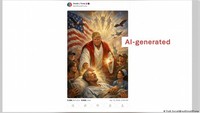 Gambar AI Mirip Yesus Ancam Hubungan Trump dengan Pemilihnya