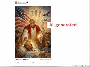 Gambar AI Mirip Yesus Ancam Hubungan Trump dengan Pemilihnya