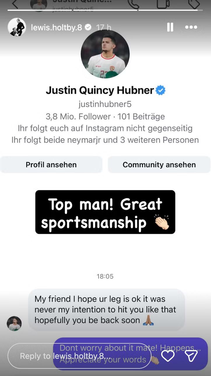 Justin Hubner Justin Hubner menerjang kaki Lewis Holtby di laga Liga Belanda antara Fortuna Sittard vs NAC Breda. Bek Timnas Indonesia itu pun meminta maaf.