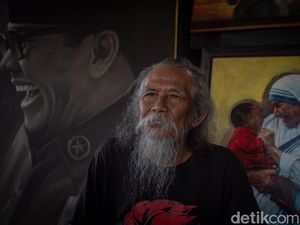 Pecah Telur! Lukisan Gibran Karya Mbah Kibar Jogja Laku Terjual