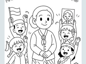 25 Gambar Mewarnai Hari Kartini untuk Anak TK dan SD, Siap Pakai dan Gratis!