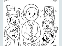 25 Gambar Mewarnai Hari Kartini untuk Anak TK dan SD, Siap Pakai dan Gratis!