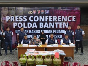 Polda Banten Bongkar Pangkalan Elpiji Oplosan di Lebak, 3 Orang Ditangkap