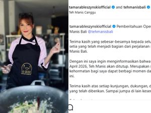 Setelah 8 Tahun, Warung Teh Manis Bali Milik Tamara Bleszynski Tutup
